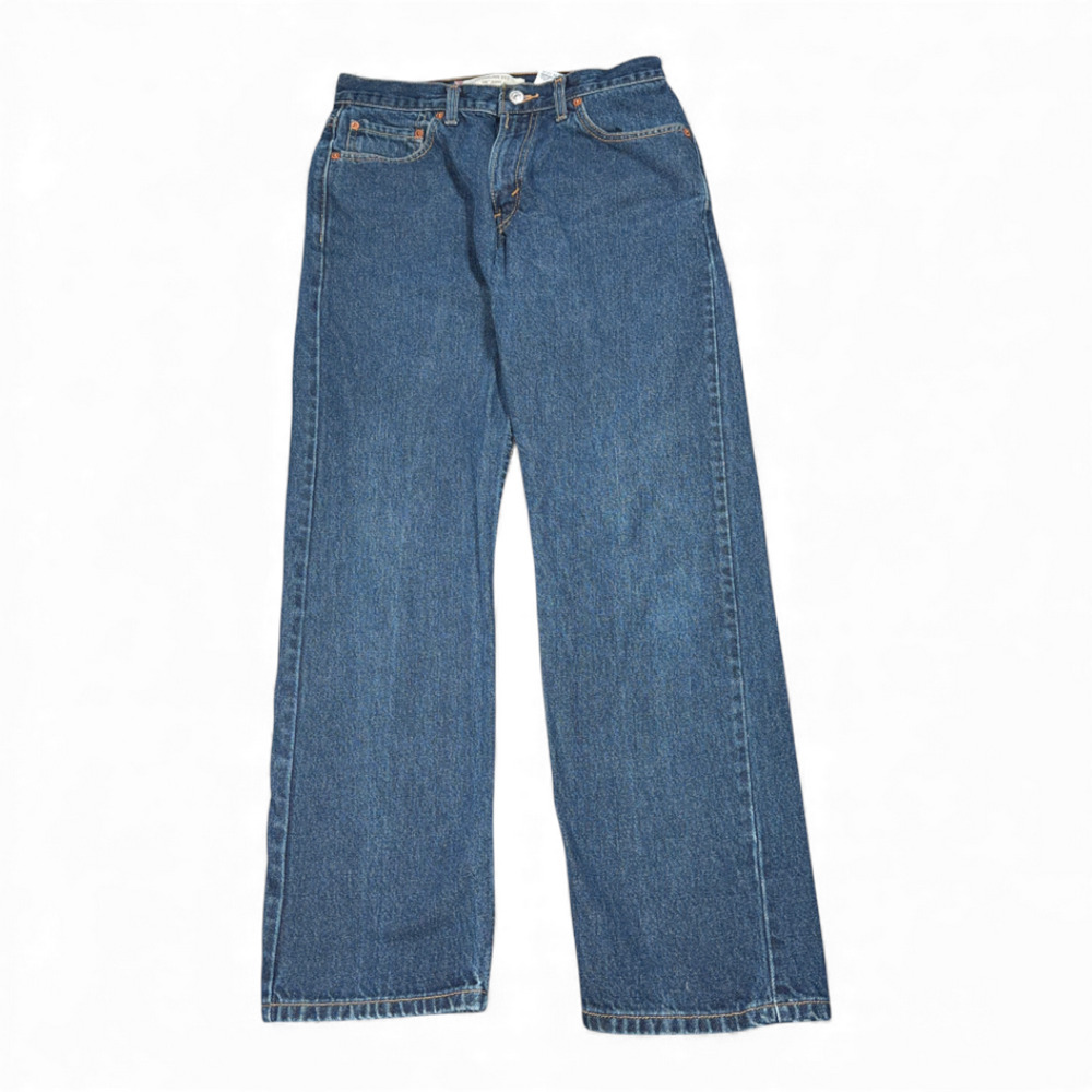 Vintage 505 Levis Jeans Mens 30x30 Blue Regular Straight Dark Wash Denim Y2K